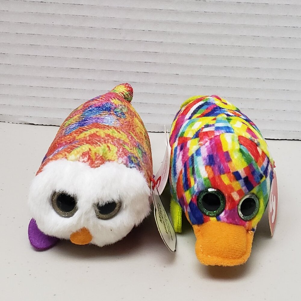 McDonald's Ty Teenie Beanie Boos Flips The Platypus & Mimi The Owl